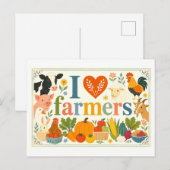 "Ik [Hart] Boeren" Briefkaart (Voorkant / Achterkant)