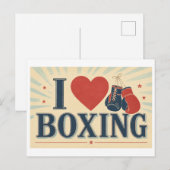"Ik [Hart] Boksen" Briefkaart (Voorkant / Achterkant)