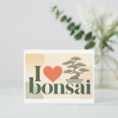 "Ik [Hart] Bonsai" Briefkaart (Staand voorkant)