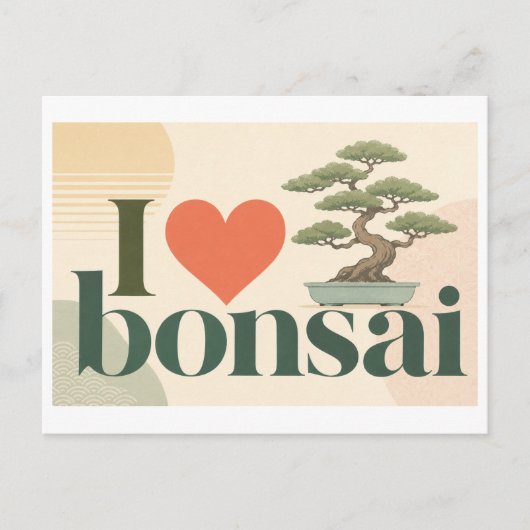 "Ik [Hart] Bonsai" Briefkaart (Voorkant)