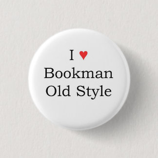 Ik hart Bookman Old Style Ronde Button 3,2 Cm