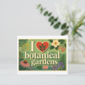 "Ik [Hart] Botanische Tuinen" Briefkaart (Staand voorkant)