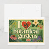 "Ik [Hart] Botanische Tuinen" Briefkaart (Voorkant / Achterkant)