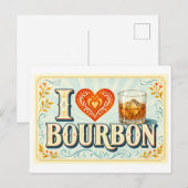 "Ik [Hart] Bourbon" Briefkaart (Voorkant / Achterkant)