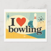 "Ik [Hart] Bowling" Briefkaart (Voorkant)