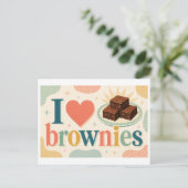 "Ik [Hart] Brownies" Briefkaart (Staand voorkant)
