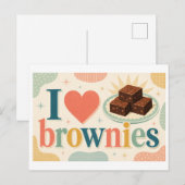 "Ik [Hart] Brownies" Briefkaart (Voorkant / Achterkant)