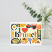 "Ik [Hart] Brunch" Briefkaart (Staand voorkant)