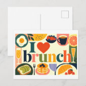 "Ik [Hart] Brunch" Briefkaart (Voorkant / Achterkant)