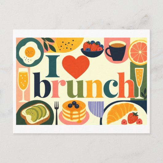 "Ik [Hart] Brunch" Briefkaart (Voorkant)