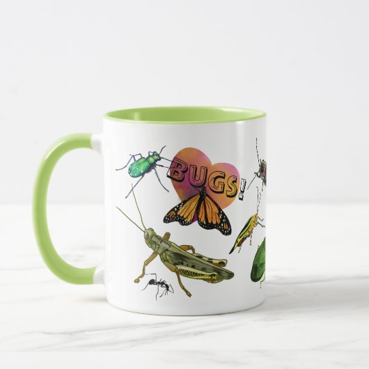 Ik Hart Bugs! Insecten Mok (Links)