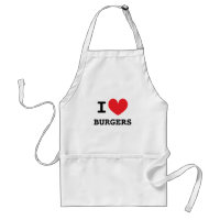 Ik hart burgers BBQ schort voor grillmaster chef-k