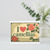"Ik [Hart] Camelia's" Briefkaart (Staand voorkant)