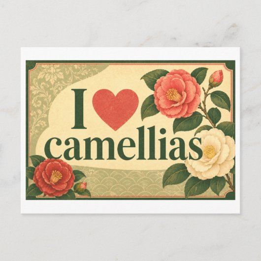 "Ik [Hart] Camelia's" Briefkaart (Voorkant)