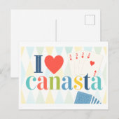 "Ik [Hart] Canasta" Briefkaart (Voorkant / Achterkant)