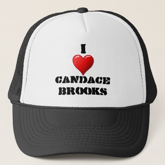 Ik hart Candace Brooks Trucker Pet (Voorkant)