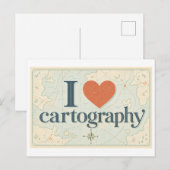 "Ik [Hart] Cartografie" Briefkaart (Voorkant / Achterkant)