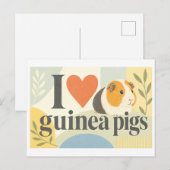 "Ik [Hart] Cavia's" Briefkaart (Voorkant / Achterkant)