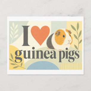 "Ik [Hart] Cavia's" Briefkaart