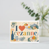 "Ik [Hart] Cezanne" Briefkaart (Staand voorkant)