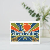 "Ik [Hart] Cheerleading" Briefkaart (Staand voorkant)