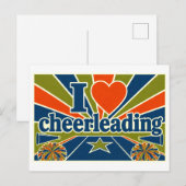 "Ik [Hart] Cheerleading" Briefkaart (Voorkant / Achterkant)