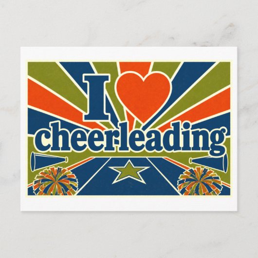 "Ik [Hart] Cheerleading" Briefkaart (Voorkant)