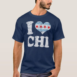 Ik hart Chicago Flag CHI T-shirt