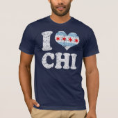 Ik hart Chicago Flag CHI T-shirt (Voorkant)