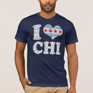 Ik hart Chicago Flag CHI T-shirt
