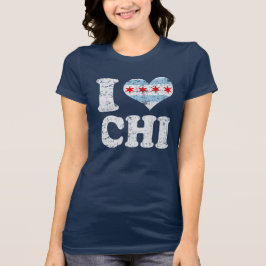 Ik hart Chicago Flag CHI T-shirt