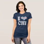 Ik hart Chicago Flag CHI T-shirt (Voorkant volledig)
