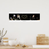 Ik hart Chicago Skyline in kleur Poster (Keuken)