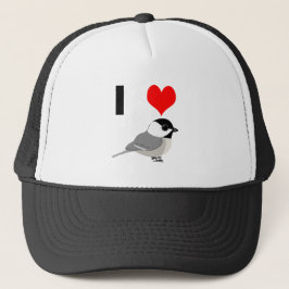 Ik hart Chickadees Trucker Pet