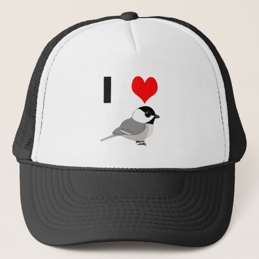 Ik hart Chickadees Trucker Pet (Voorkant)