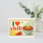 "Ik [Hart] Chili" Briefkaart (Staand voorkant)