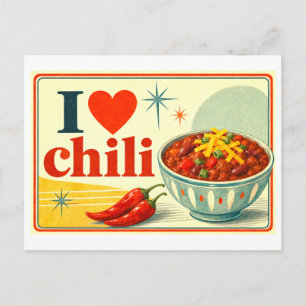 "Ik [Hart] Chili" Briefkaart