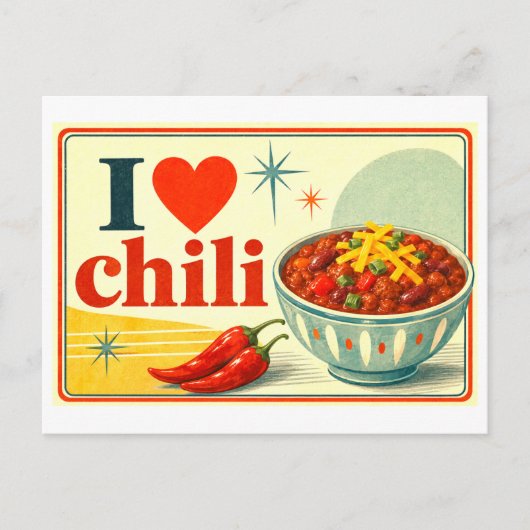 "Ik [Hart] Chili" Briefkaart (Voorkant)