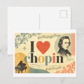 "Ik [Hart] Chopin" Briefkaart (Voorkant / Achterkant)