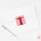 Ik hart Christus Vierkante Sticker (Envelop)