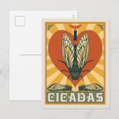 Ik hart cicaden briefkaart (Voorkant / Achterkant)