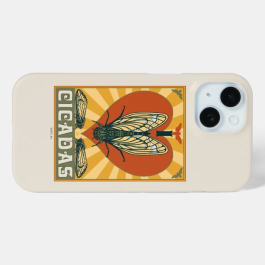 Ik hart cicaden Case-Mate iPhone case (Achterkant (horizontaal))