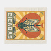 Ik hart cicaden fleece deken (Voorkant (Horizontaal))