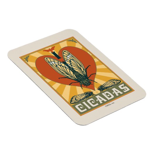 Ik hart cicaden magneet (Rechterzijde)