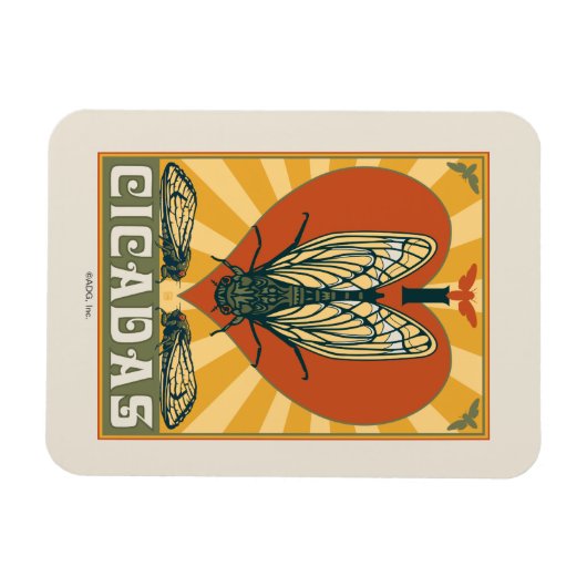 Ik hart cicaden magneet (Horizontaal)