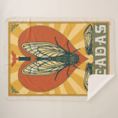 Ik hart cicaden sherpa deken (Voorkant (horizontaal))