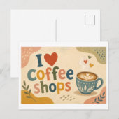 "Ik [Hart] Coffeeshops" Briefkaart (Voorkant / Achterkant)