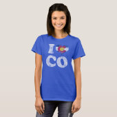 Ik hart Colorado Flag CO T-shirt (Voorkant volledig)