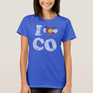 Ik hart Colorado Flag CO T-shirt