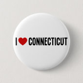 Ik Hart Connecticut Ronde Knop Button 5,7 Cm (Voorkant)